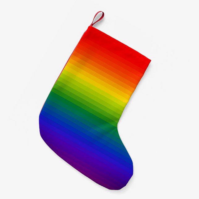 Rainbow Small Christmas Stocking (Front (Hanging))