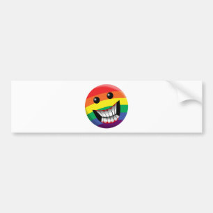 Rainbow Smile Bumper Sticker