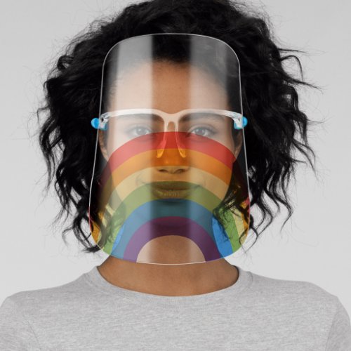 Rainbow Smile Face Shield