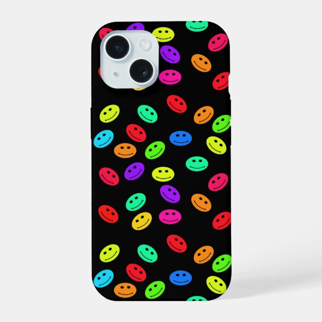Rainbow Smile Faces Iphone Case (Back)