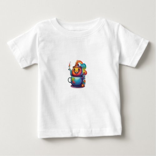 Rainbow Smile Tea Party T_Shirt  Apparel for Kids