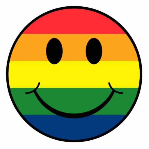 Rainbow Smiley Cut Outs | Zazzle