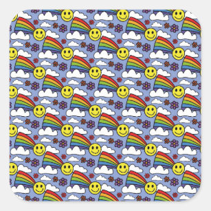 Rainbow Smiley Face Stickers - 4 Results
