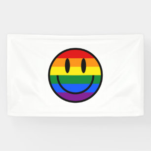 Rainbow Smiley Face Banner