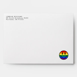 Rainbow Smiley Face Envelope