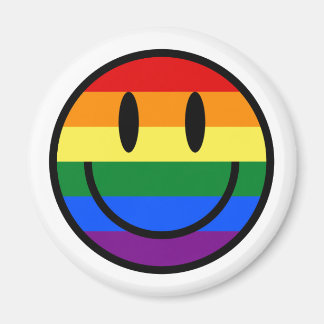 Rainbow Smiley Face Magnet