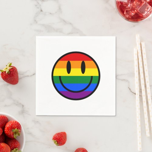 Rainbow Smiley Face Napkins