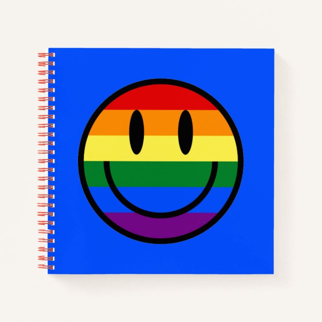 Rainbow Smiley Face Notebook (Front)