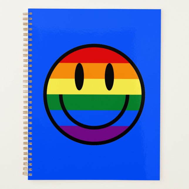 Rainbow Smiley Face Planner (Front)