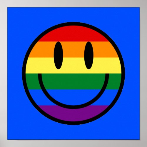 Rainbow Smiley Face Poster