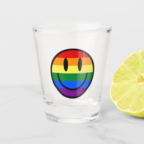 Rainbow Smiley Face Shot Glass