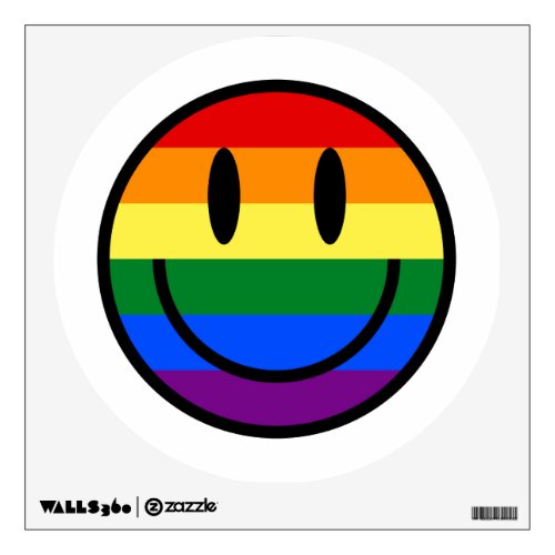 Rainbow Smiley Face Wall Decal