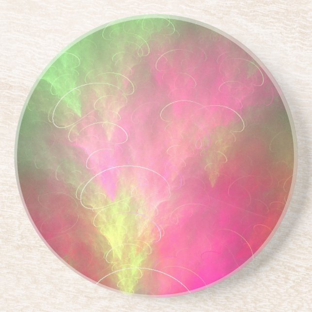 Rainbow Smoke Drink Coaster (Front)