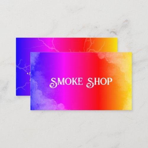 Rainbow Smoke Shop Vape Business Card