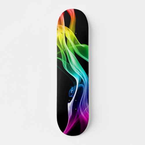 rainbow smoke skateboard deck