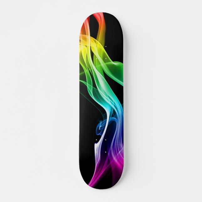 rainbow smoke skateboard deck (Front)