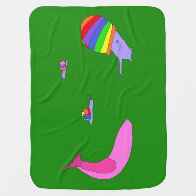 Rainbow Snails and Slugs blanket (Front)