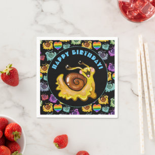 Rainbow Snails Napkins
