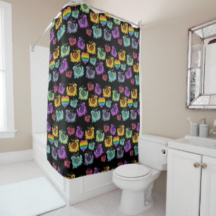 Rainbow Snails Shower Curtain