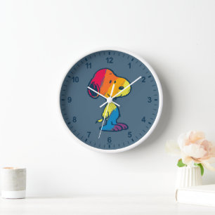 Rainbow Snoopy Clock