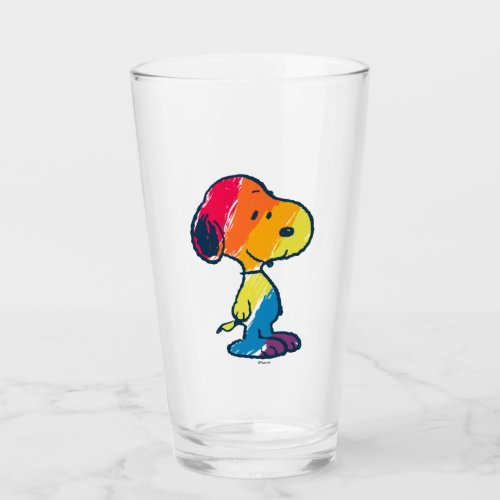Rainbow Snoopy Glass