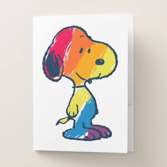 Rainbow Snoopy Pocket Folder (Front)