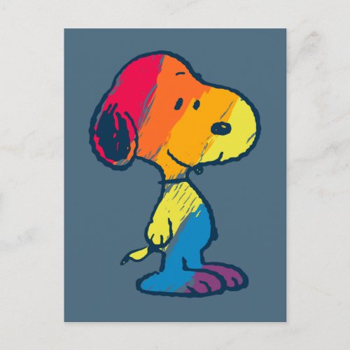 Rainbow Snoopy Postcard