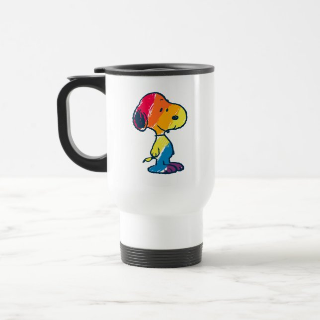 Rainbow Snoopy Travel Mug (Left)