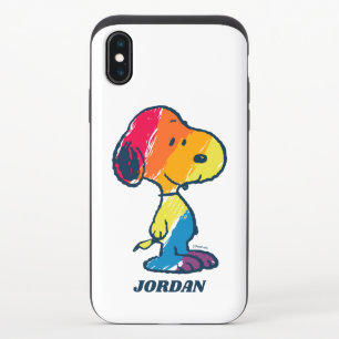 Rainbow Snoopy iPhone X Slider Case