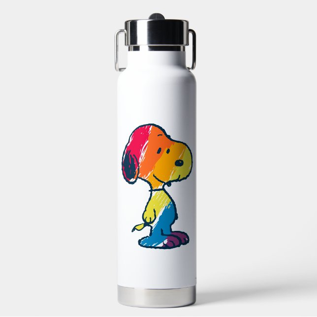 Rainbow Snoopy Water Bottle (Front)