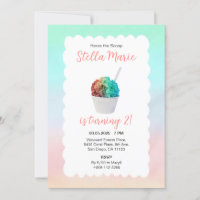 Rainbow Snow Cone Watercolor