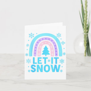 Rainbow Snowflake Christmas Winter Day Suprter Let Card
