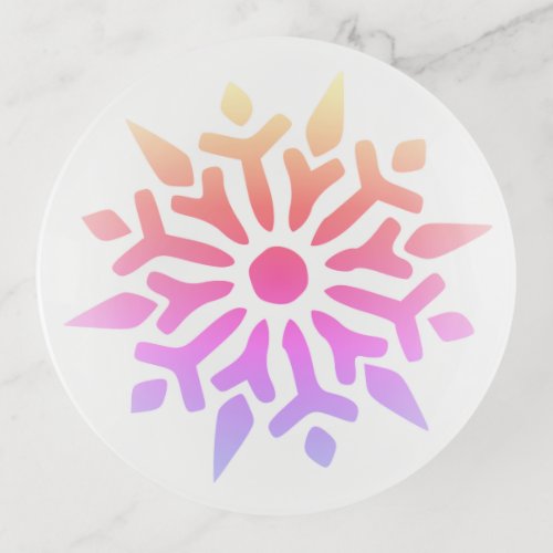 Rainbow Snowflake Trinket Tray