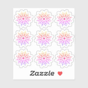 Rainbow Snowflake Vinyl Sticker