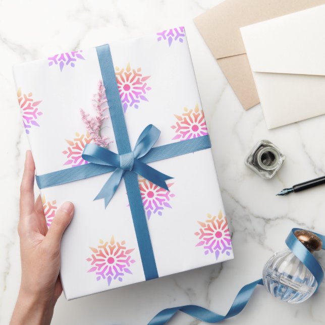 Rainbow Snowflake Wrapping Paper (Gifting)