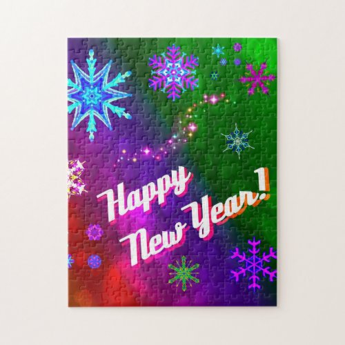 Rainbow Snowflakes Jigsaw Puzzle