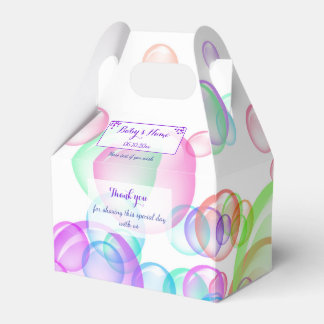 Rainbow Soap Bubbles Baby Shower Favor Boxes
