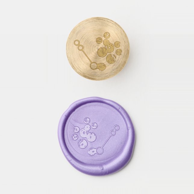 Rainbow Soap Bubbles Bubble Wand Summertime Fun Wax Seal Stamp (Stamped)