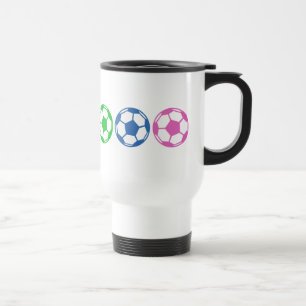 Rainbow Soccer Balls Travel Mug