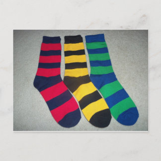 Rainbow Socks Postcard