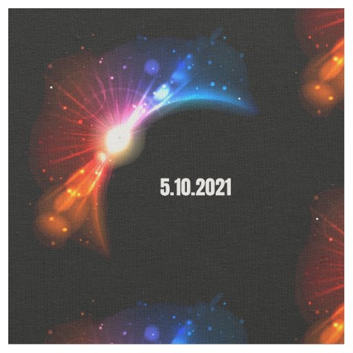 rainbow solar eclipse june 10th 2021 fabric