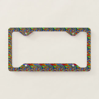 Rainbow Solar Glow License Plate Frame