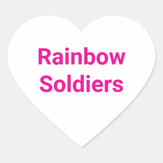 Rainbow Soldiers Gay Rights Hankamer Artjunkhaus  Heart Sticker