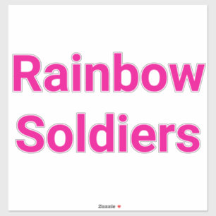Rainbow Soldiers Gay Rights Hankamer Artjunkhaus  Sticker