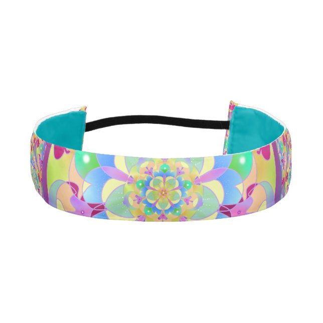 Rainbow Song Mandala  Athletic Headband (Front)