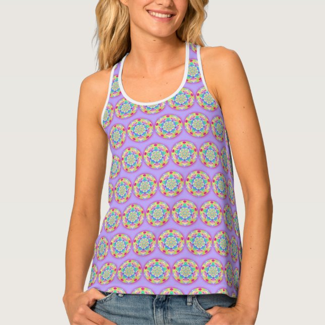 Rainbow Song Mandala Tank Top (Front)