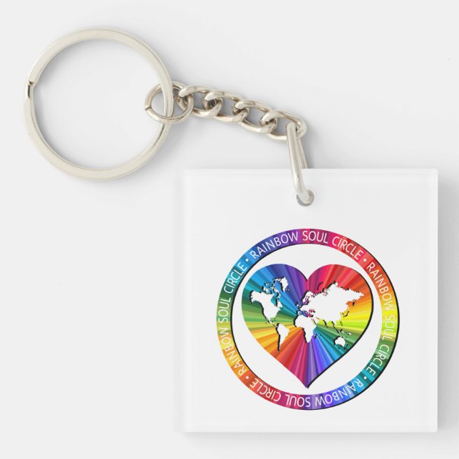 Rainbow Soul Circle Keychain (Front)