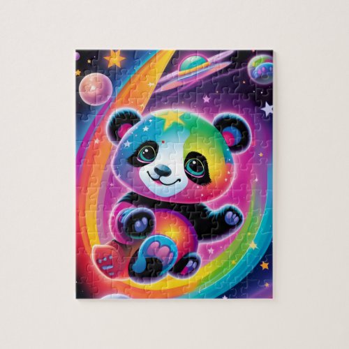 Rainbow Space Panda Puzzle