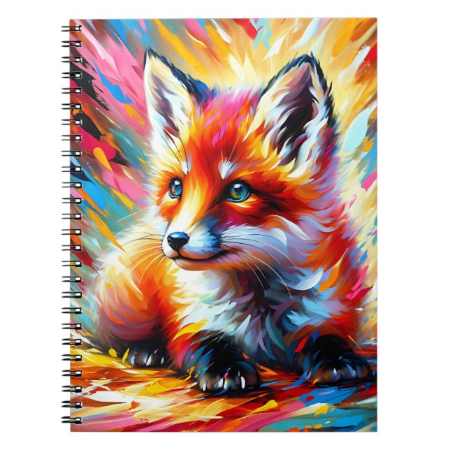 Rainbow Spark Fox Notebook (Front)