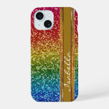 Rainbow Sparkle Glitter, Personalized with Name